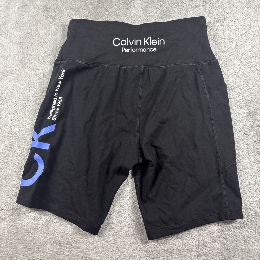 Calvin Klein Women's Performance Stretch Shorts Black Size Small - Picture 9 of 11